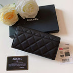 caviar quilted gusset flap Wallet