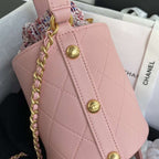 2020 Tweed Soul Bucket Bag Pink