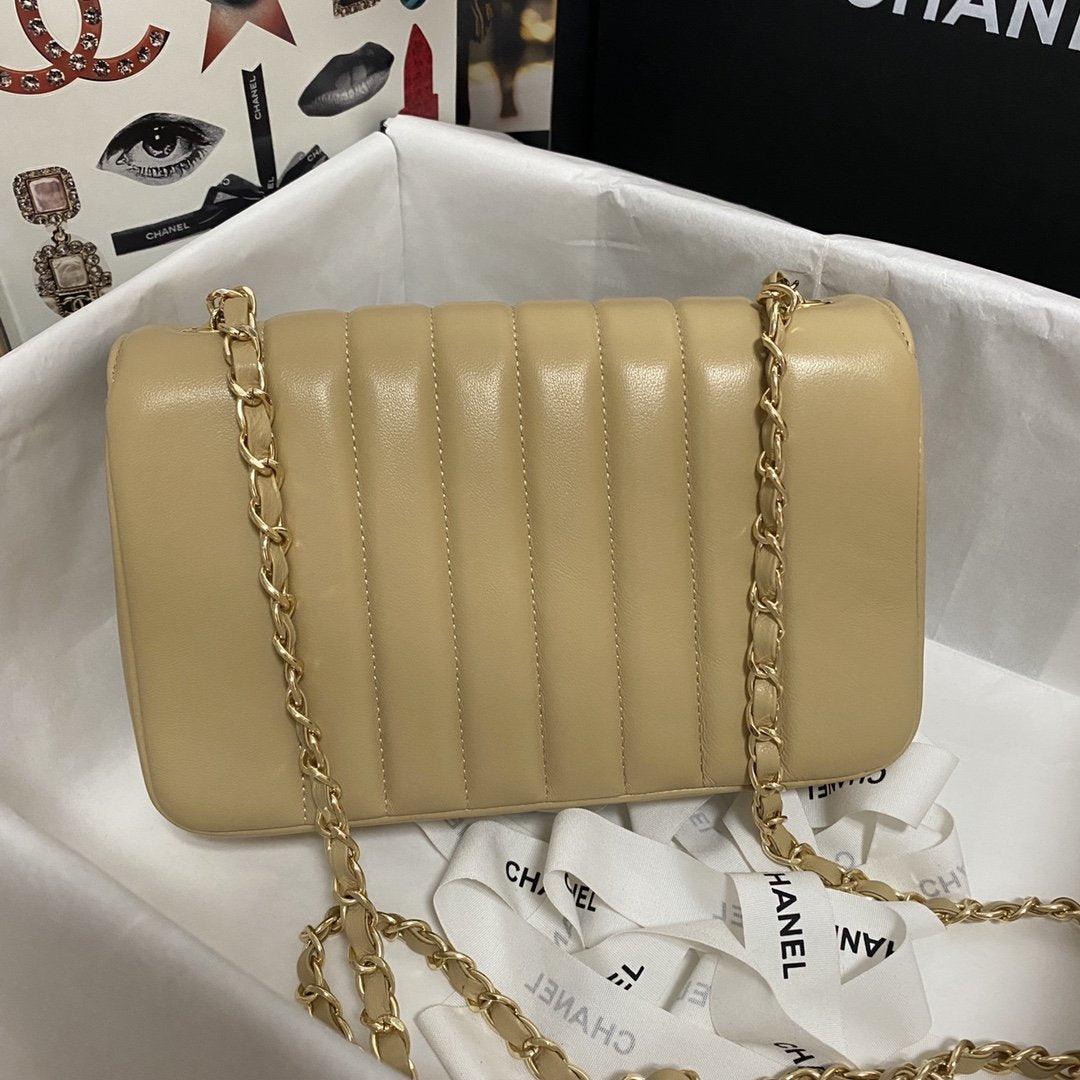 Vertical Quilted Flap Bag
