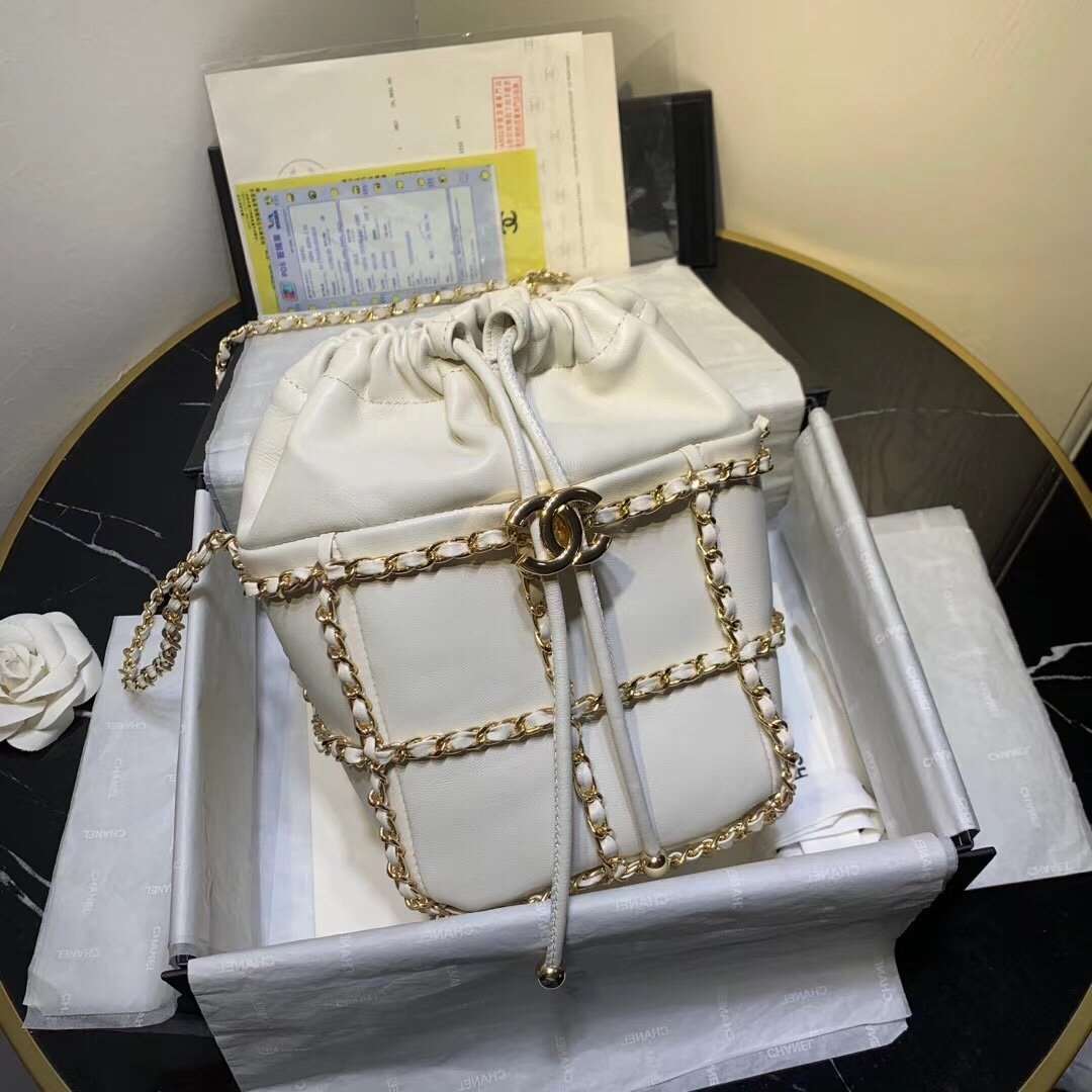 Drawstring Bag Beige