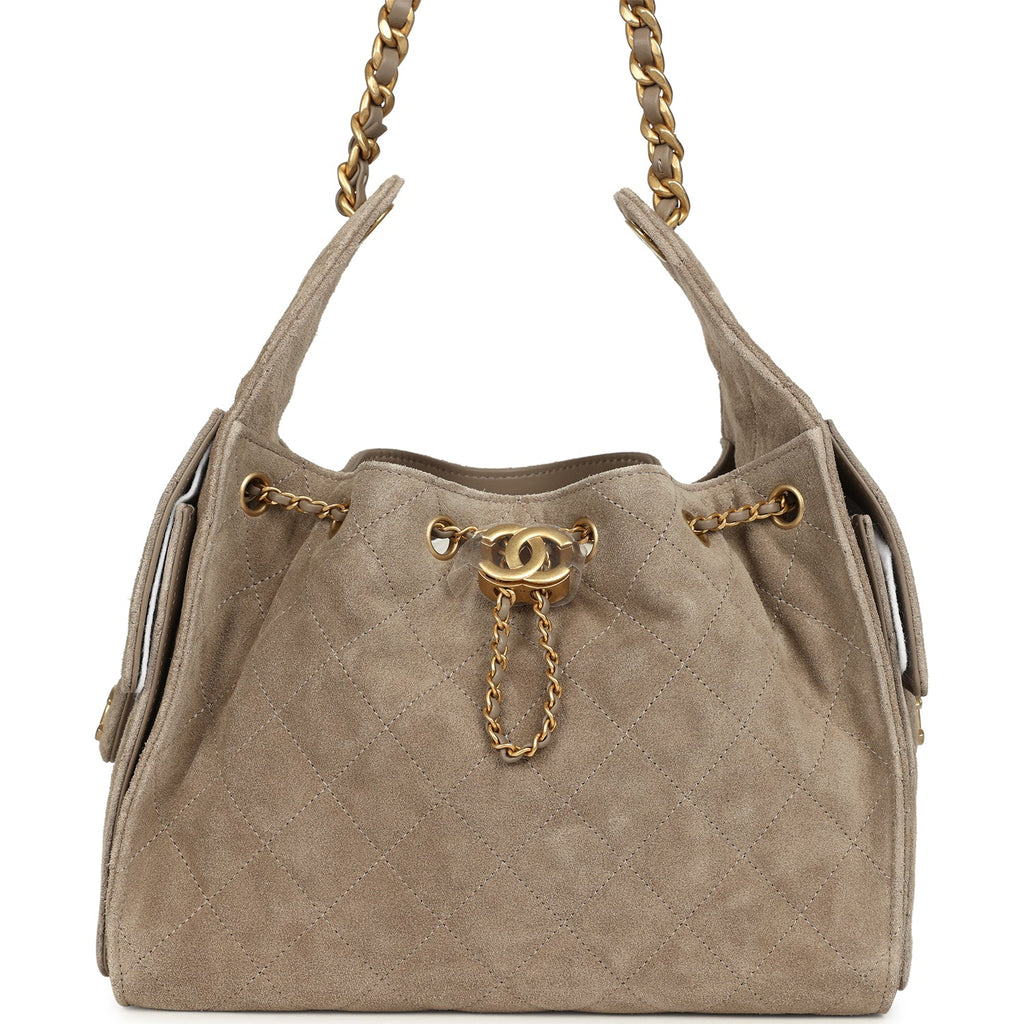 Small 25 Hobo Grey Suede