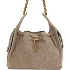 Small 25 Hobo Grey Suede