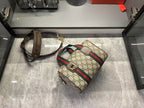 Mini GG Handbag - Beige and dark brown