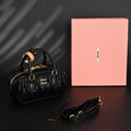 Miu Miu Black Matelass¨¤? Leather Top Handle Bag
