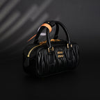 Miu Miu Black Matelass¨¤? Leather Top Handle Bag