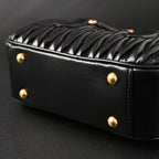 Miu Miu Black Matelass¨¤? Leather Top Handle Bag