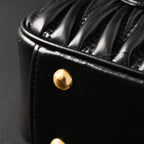 Miu Miu Black Matelass¨¤? Leather Top Handle Bag
