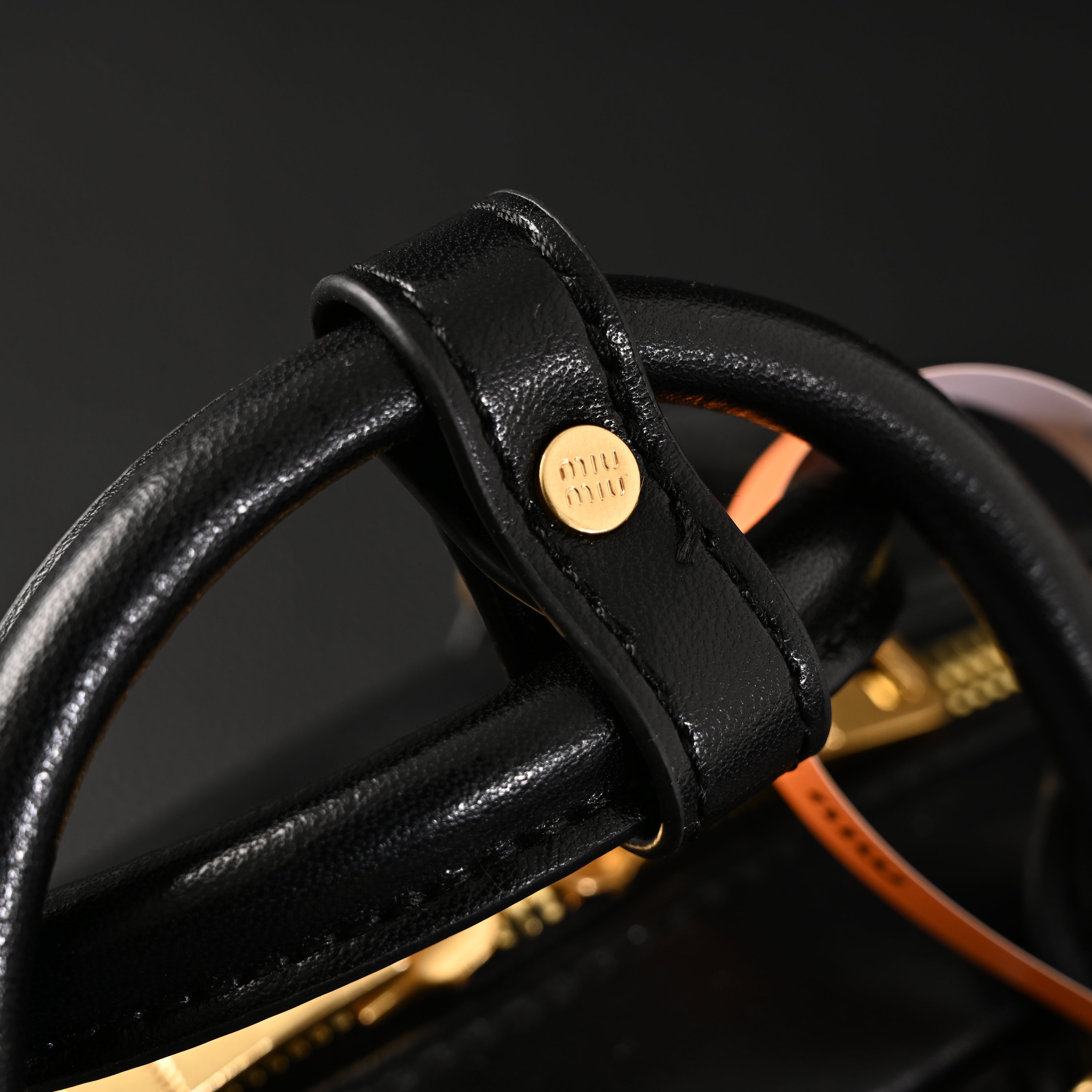 Miu Miu Black Matelass¨¤? Leather Top Handle Bag