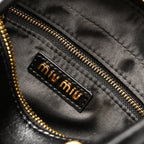 Miu Miu Black Matelass¨¤? Leather Top Handle Bag