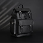 Prada Nylon & Leather Multi-Pocket Backpack  Black