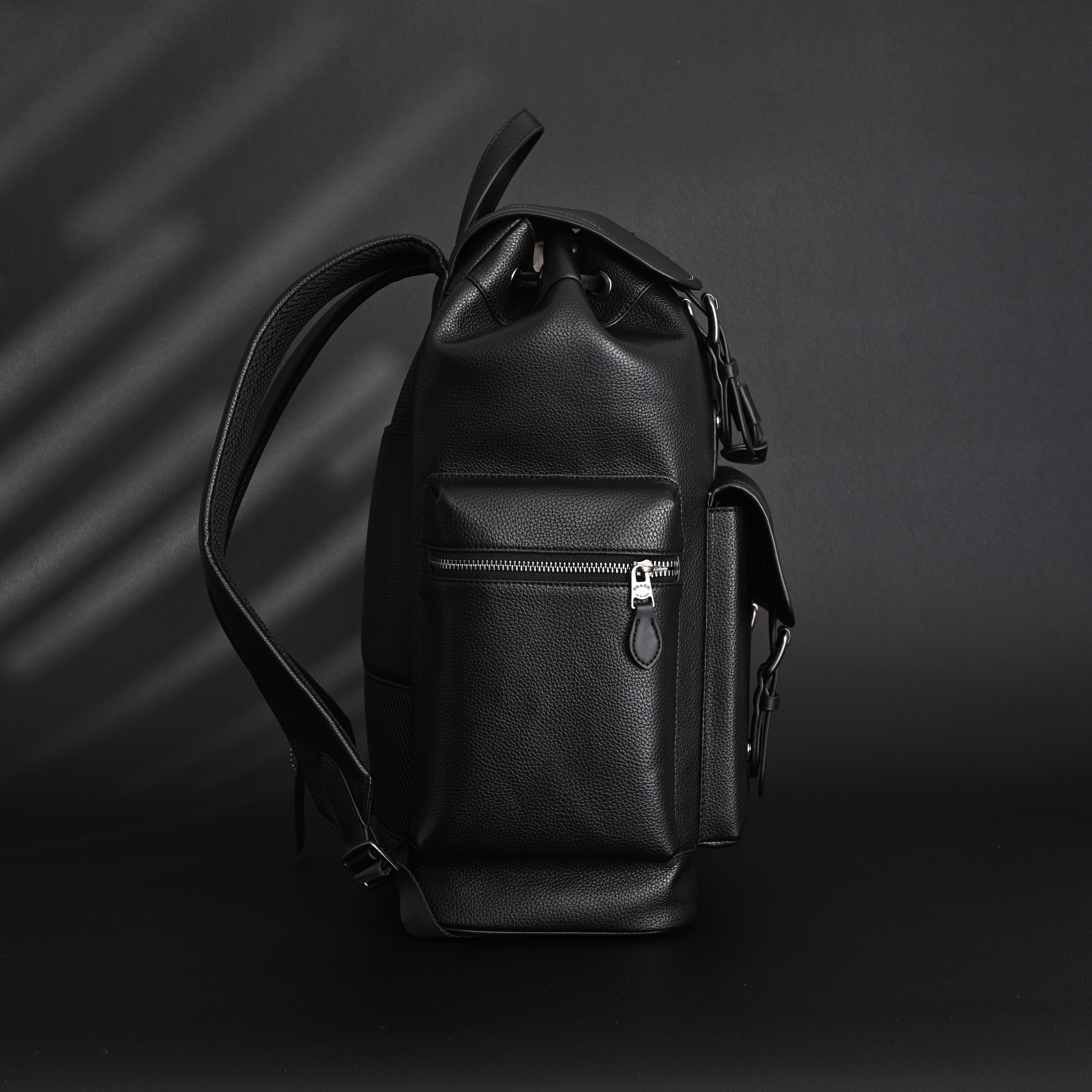 Prada Nylon & Leather Multi-Pocket Backpack  Black