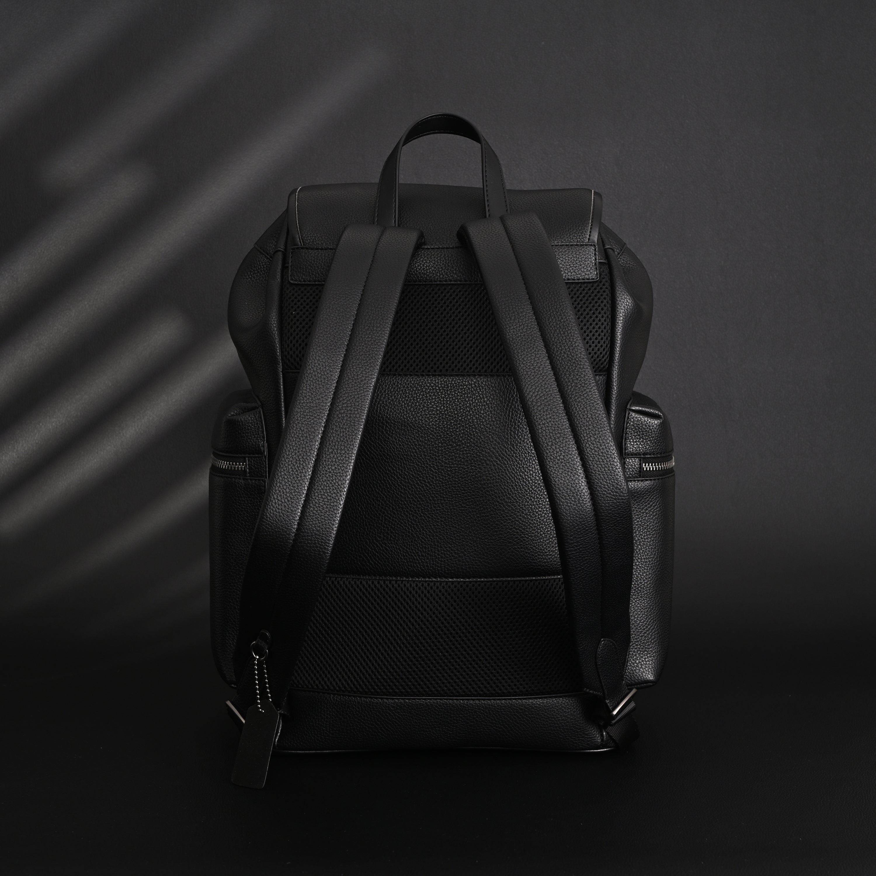 Prada Nylon & Leather Multi-Pocket Backpack  Black