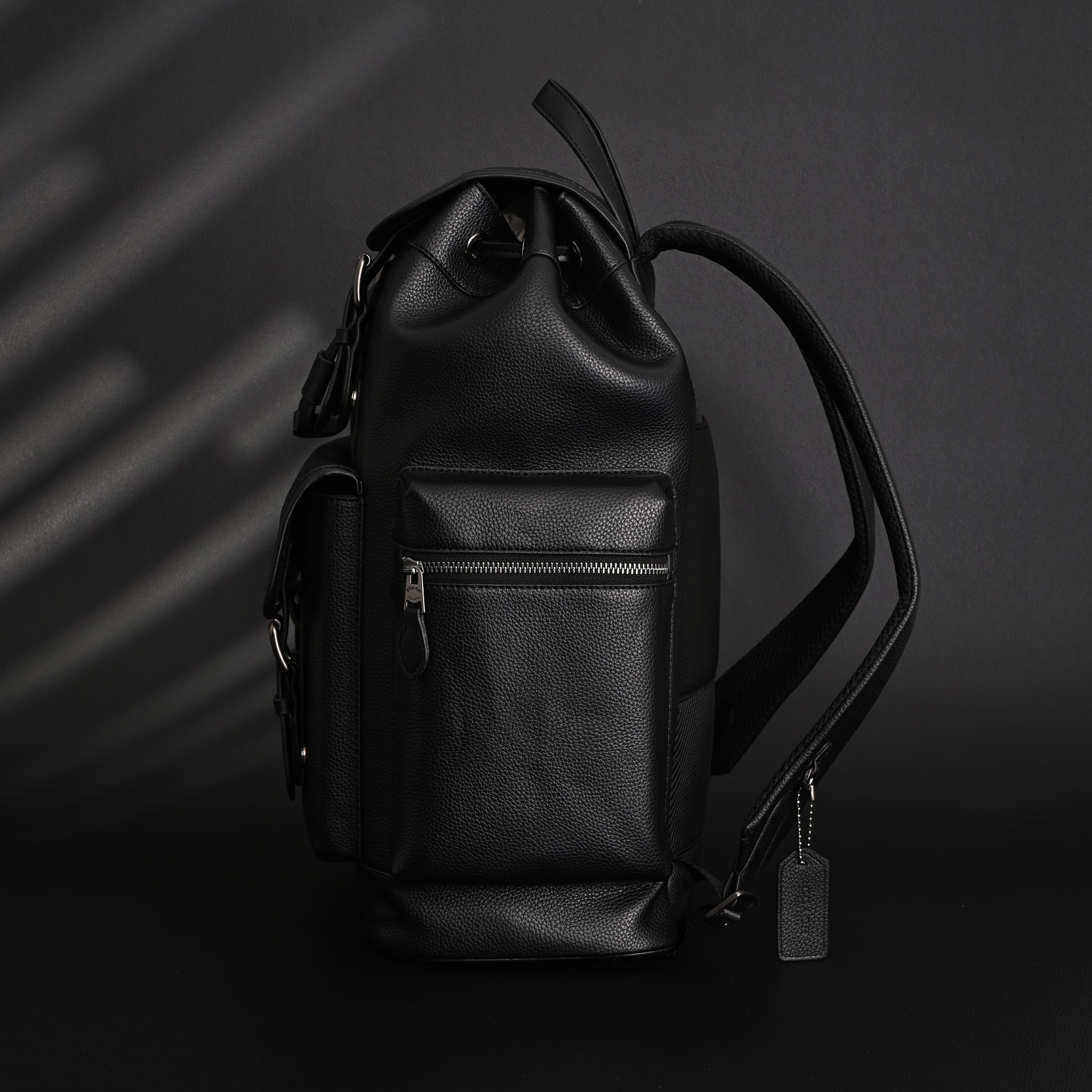 Prada Nylon & Leather Multi-Pocket Backpack  Black