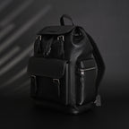 Prada Nylon & Leather Multi-Pocket Backpack  Black