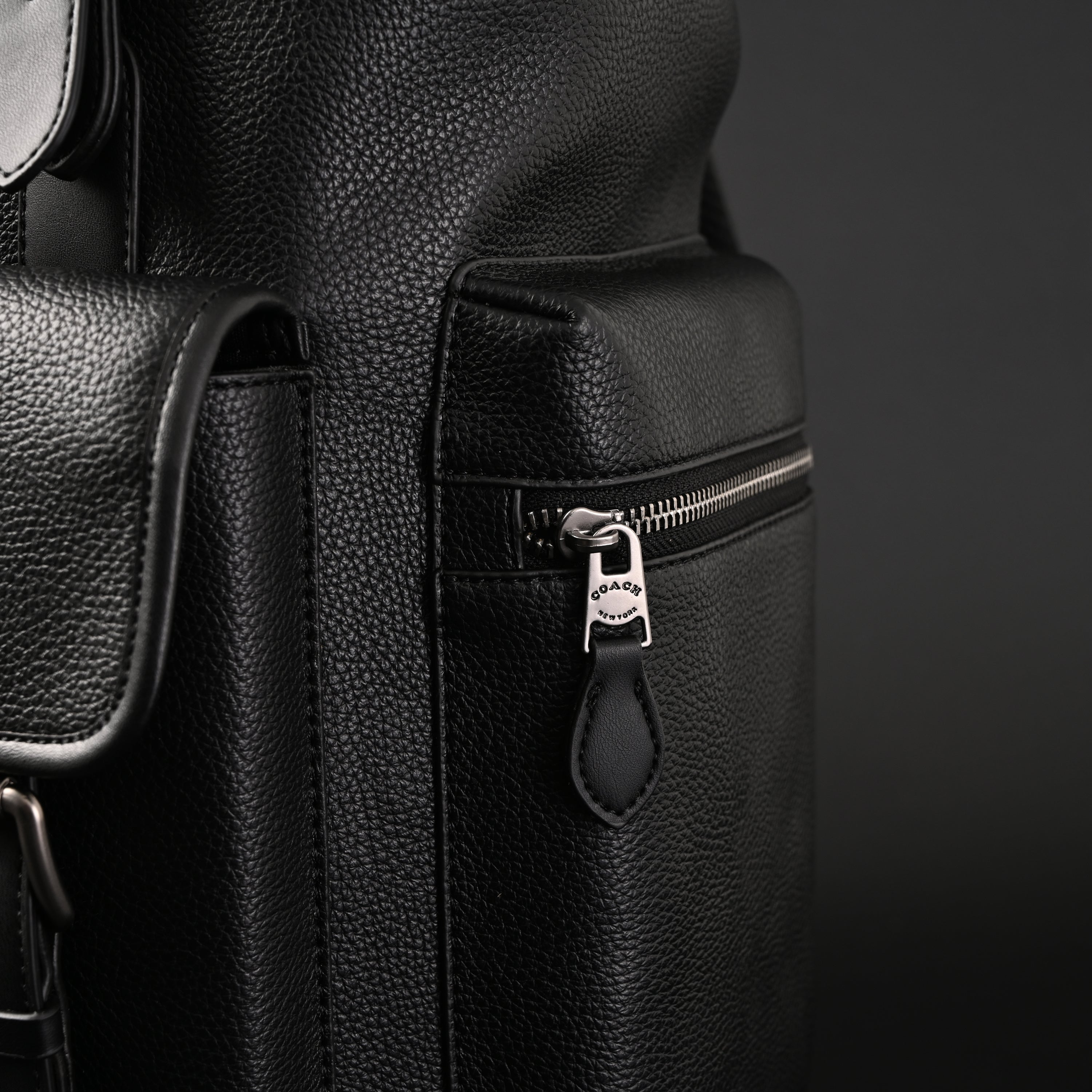 Prada Nylon & Leather Multi-Pocket Backpack  Black