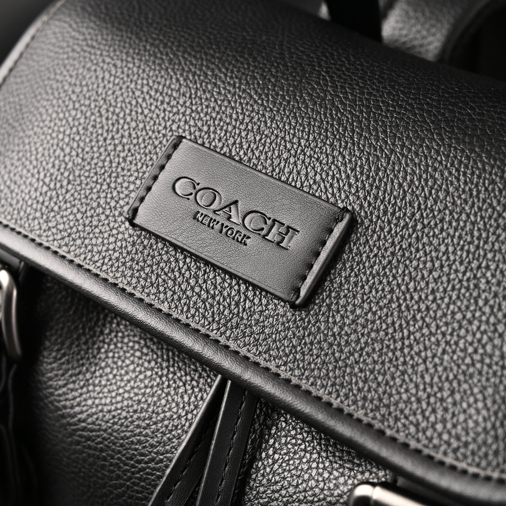 Prada Nylon & Leather Multi-Pocket Backpack  Black