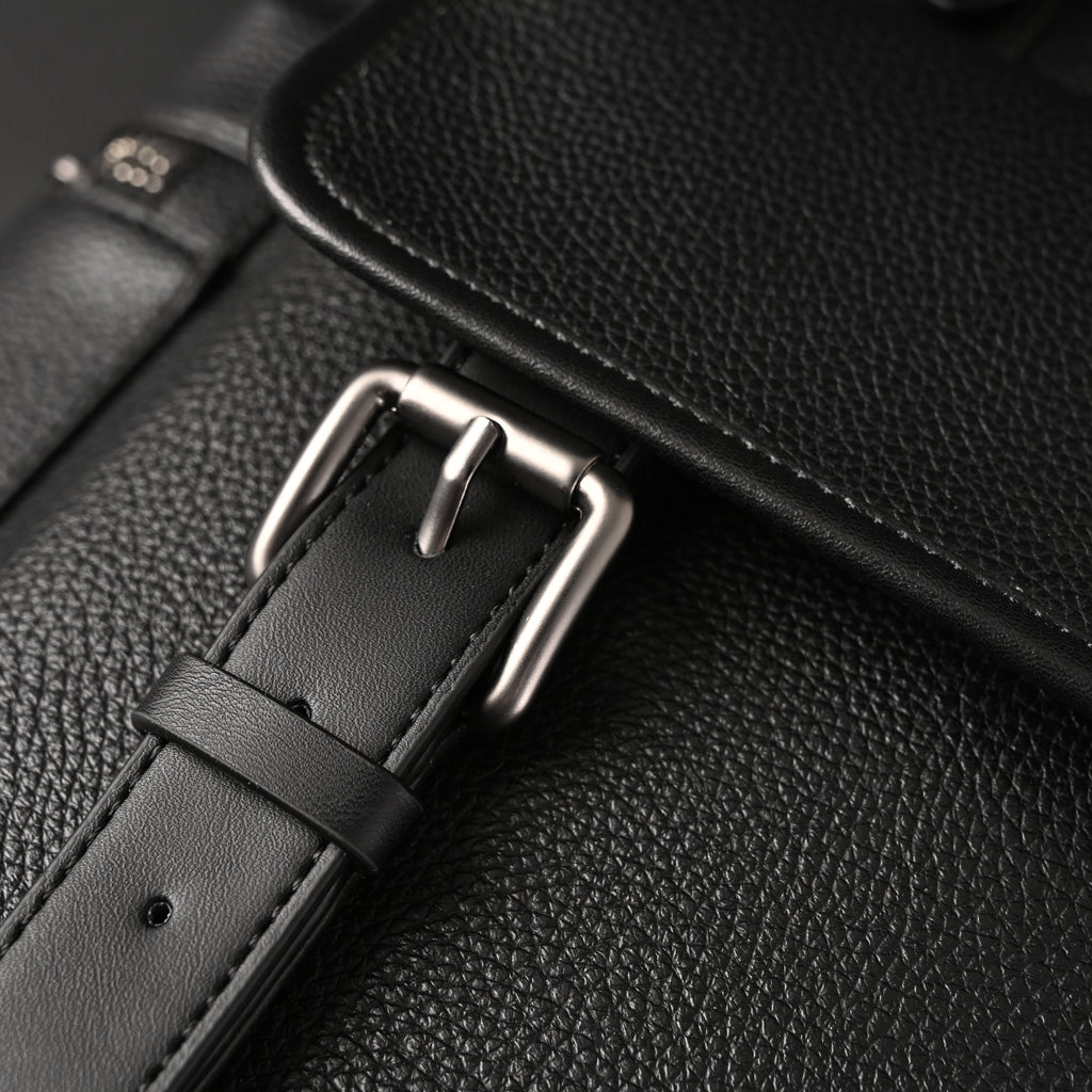 Prada Nylon & Leather Multi-Pocket Backpack  Black
