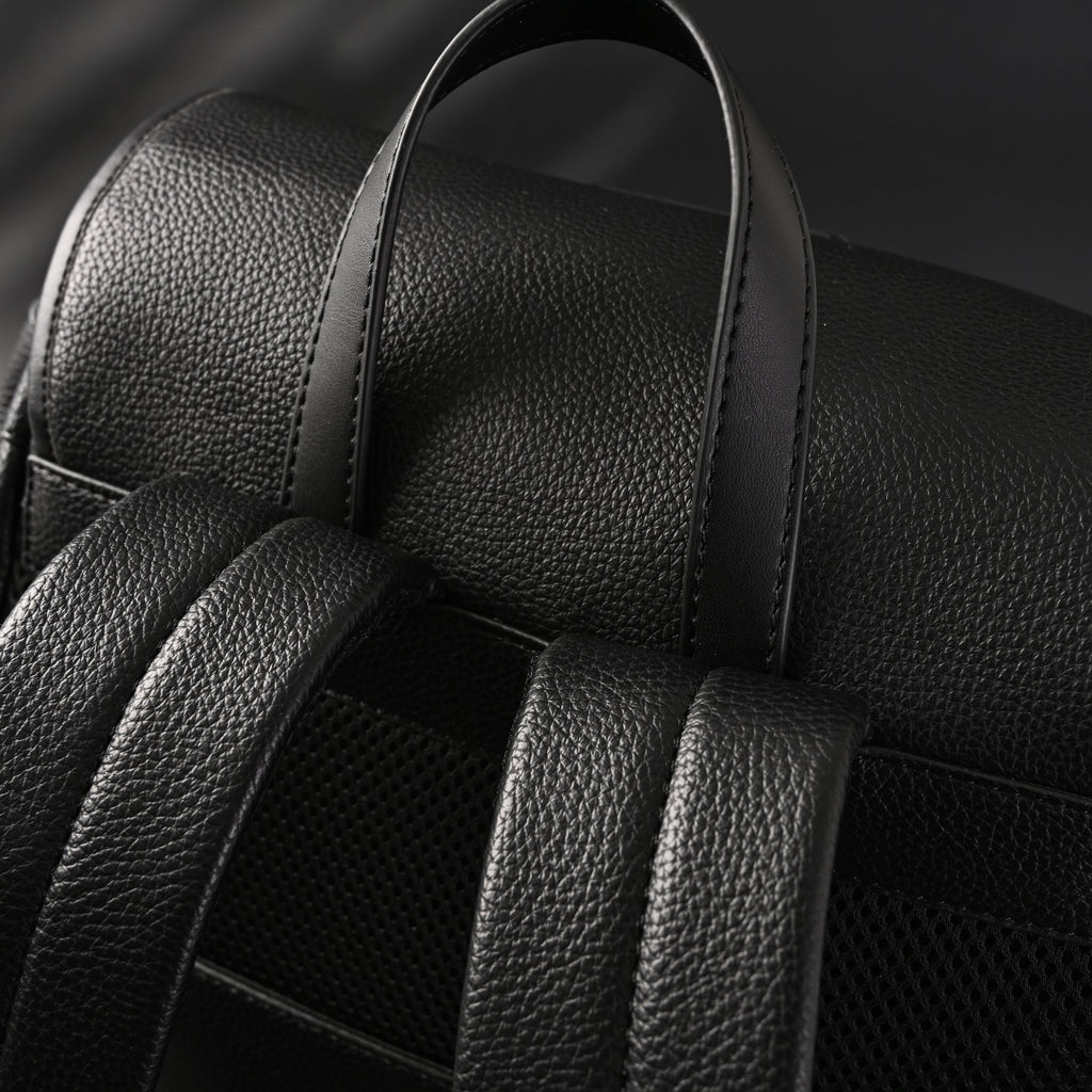 Prada Nylon & Leather Multi-Pocket Backpack  Black