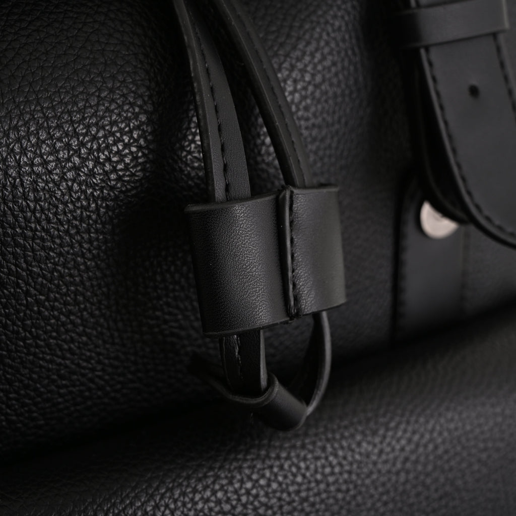 Prada Nylon & Leather Multi-Pocket Backpack  Black