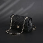 Classic Flap Bag  Black Quilted Caviar Leather with Gold-Tone Hardware