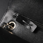 Classic Flap Bag  Black Quilted Caviar Leather with Gold-Tone Hardware