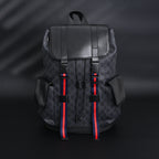 GG Supreme Monogram Backpack with Web Stripe