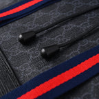 GG Supreme Monogram Backpack with Web Stripe
