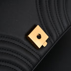 GG Marmont Small Matelass Shoulder Bag  Black Leather with Gold Hardware