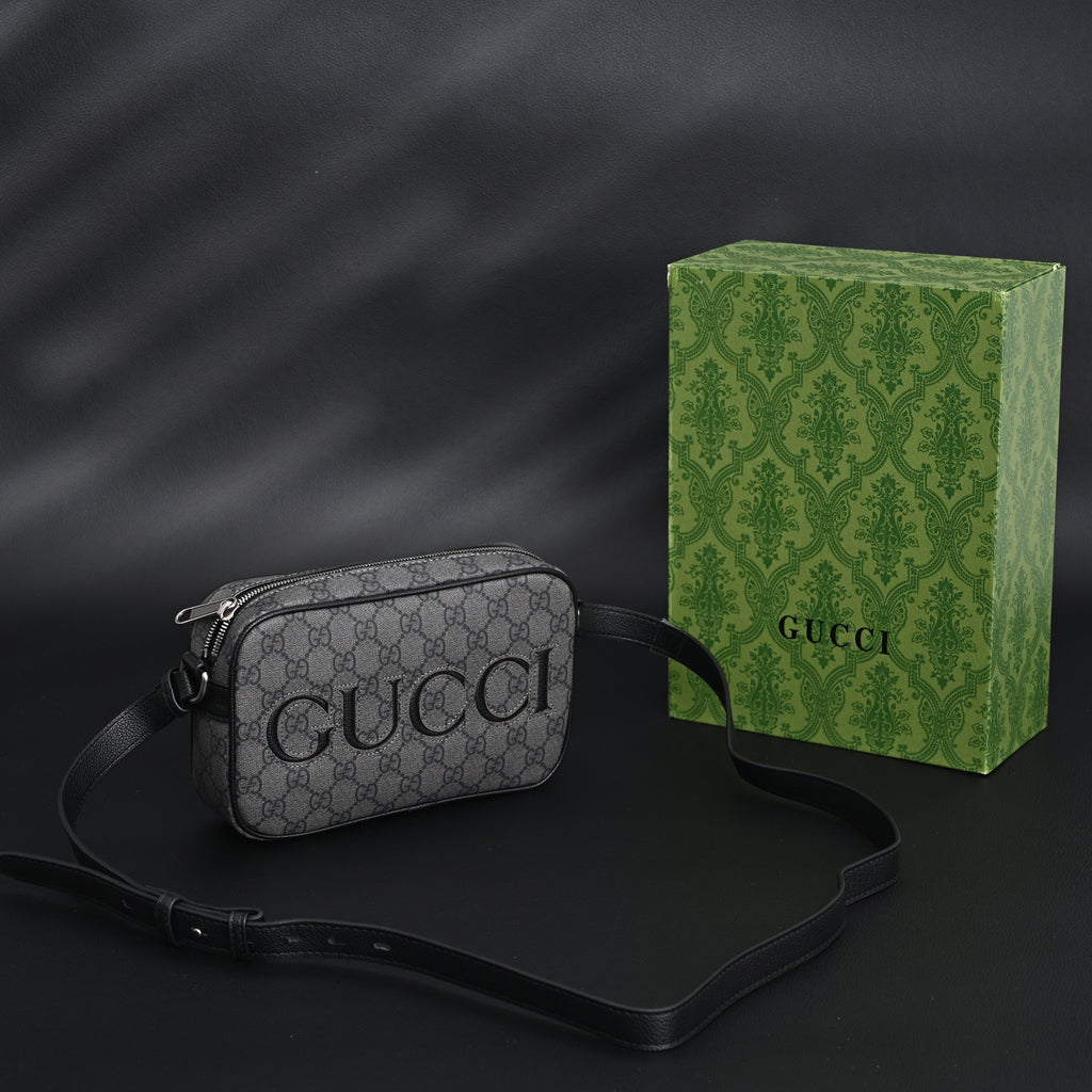 Ophidia GG Supreme Belt Bag  Black/Grey Monogram