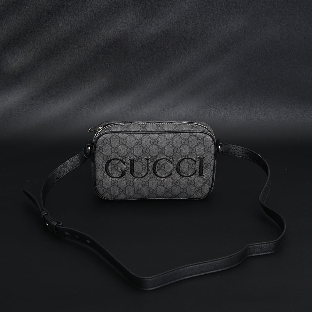 Ophidia GG Supreme Belt Bag  Black/Grey Monogram