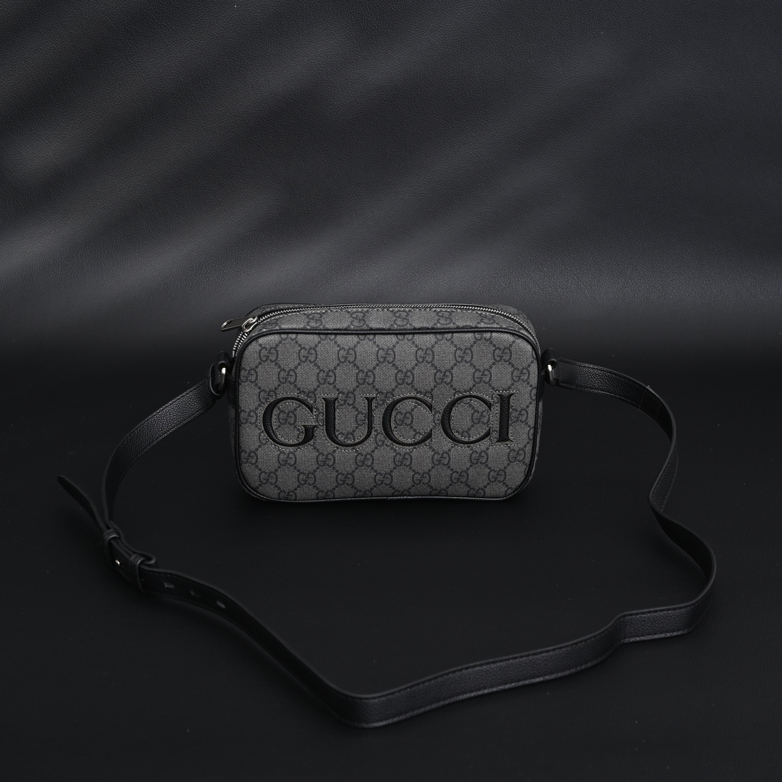 Ophidia GG Supreme Belt Bag  Black/Grey Monogram
