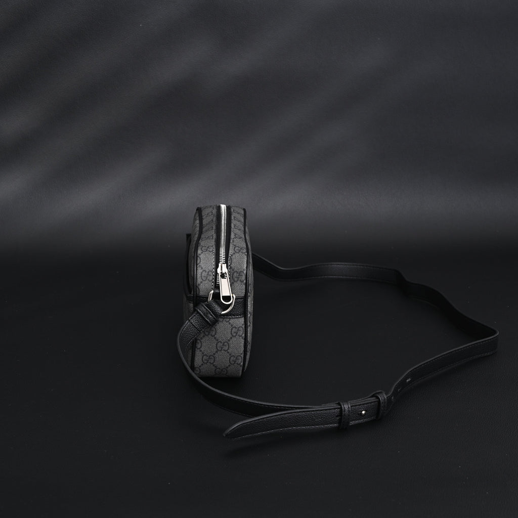 Ophidia GG Supreme Belt Bag  Black/Grey Monogram