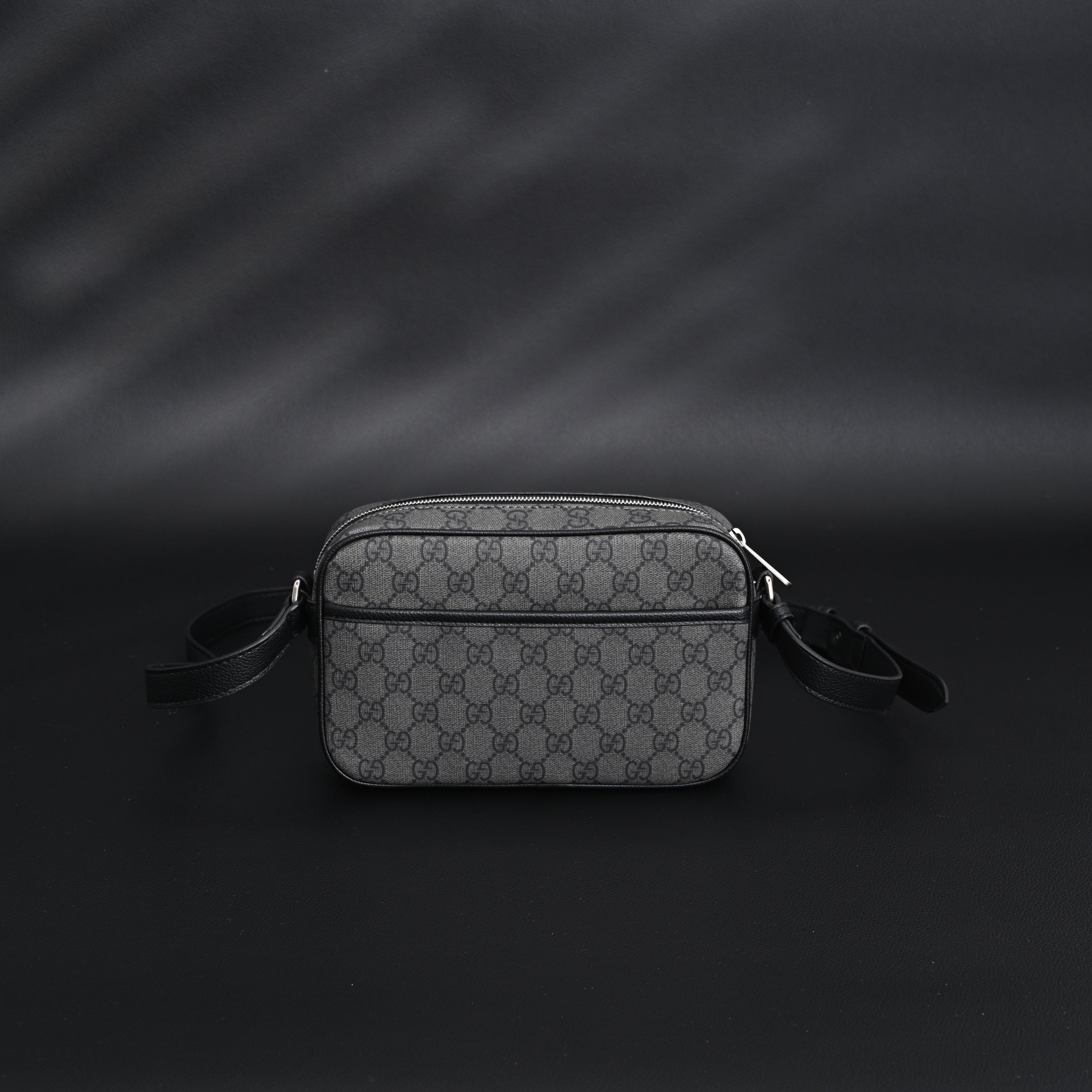 Ophidia GG Supreme Belt Bag  Black/Grey Monogram
