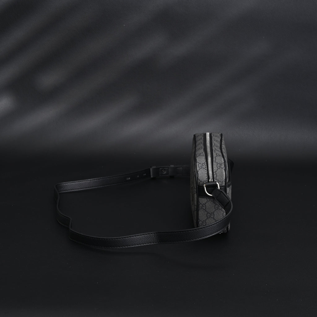 Ophidia GG Supreme Belt Bag  Black/Grey Monogram