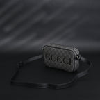 Ophidia GG Supreme Belt Bag  Black/Grey Monogram