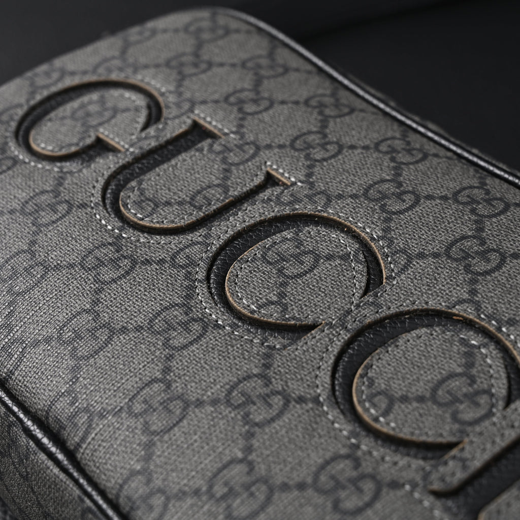 Ophidia GG Supreme Belt Bag  Black/Grey Monogram
