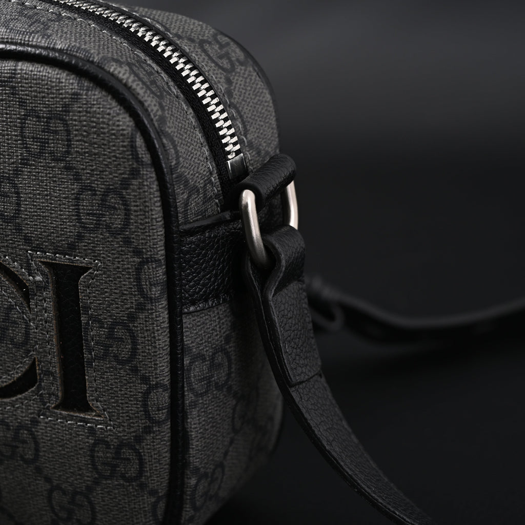 Ophidia GG Supreme Belt Bag  Black/Grey Monogram