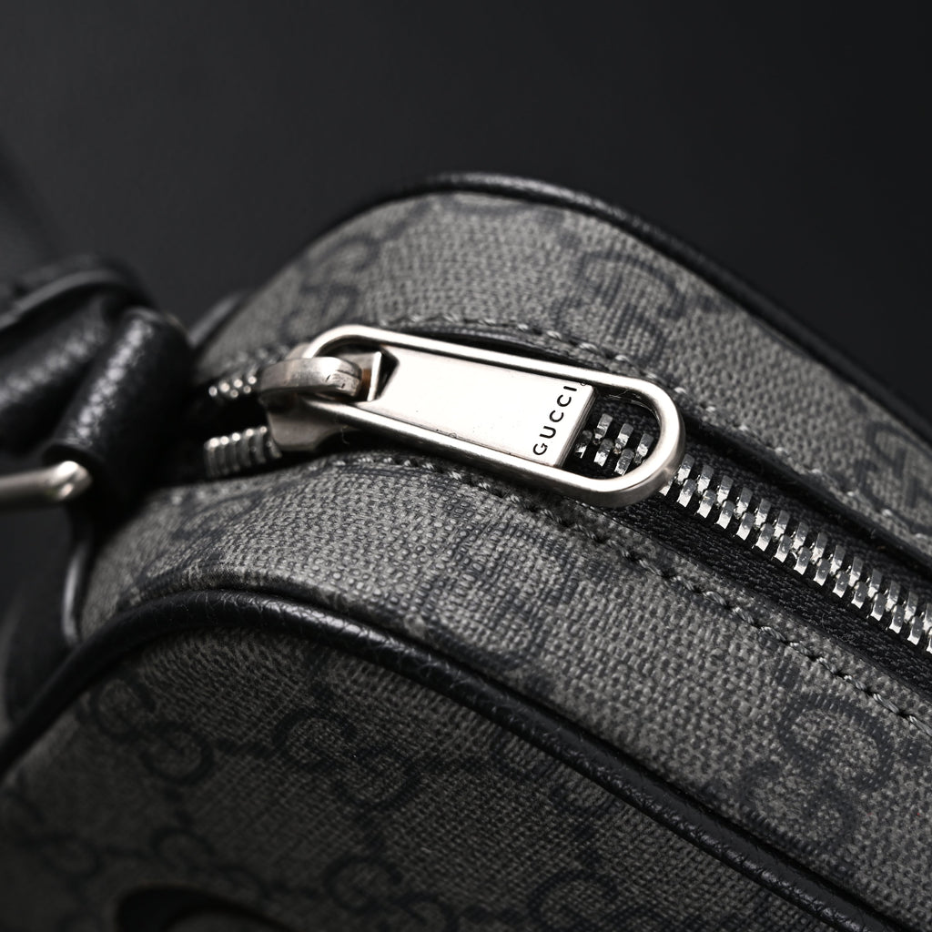 Ophidia GG Supreme Belt Bag  Black/Grey Monogram