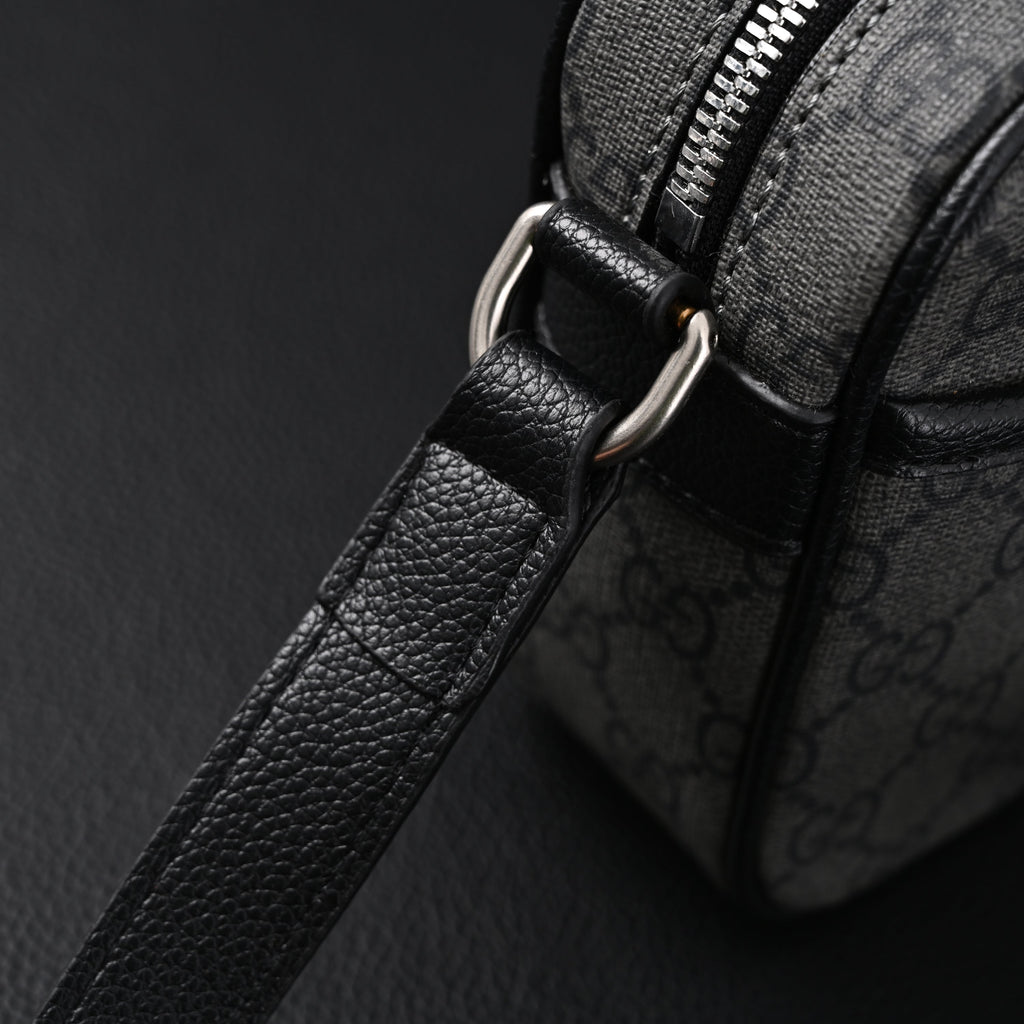 Ophidia GG Supreme Belt Bag  Black/Grey Monogram