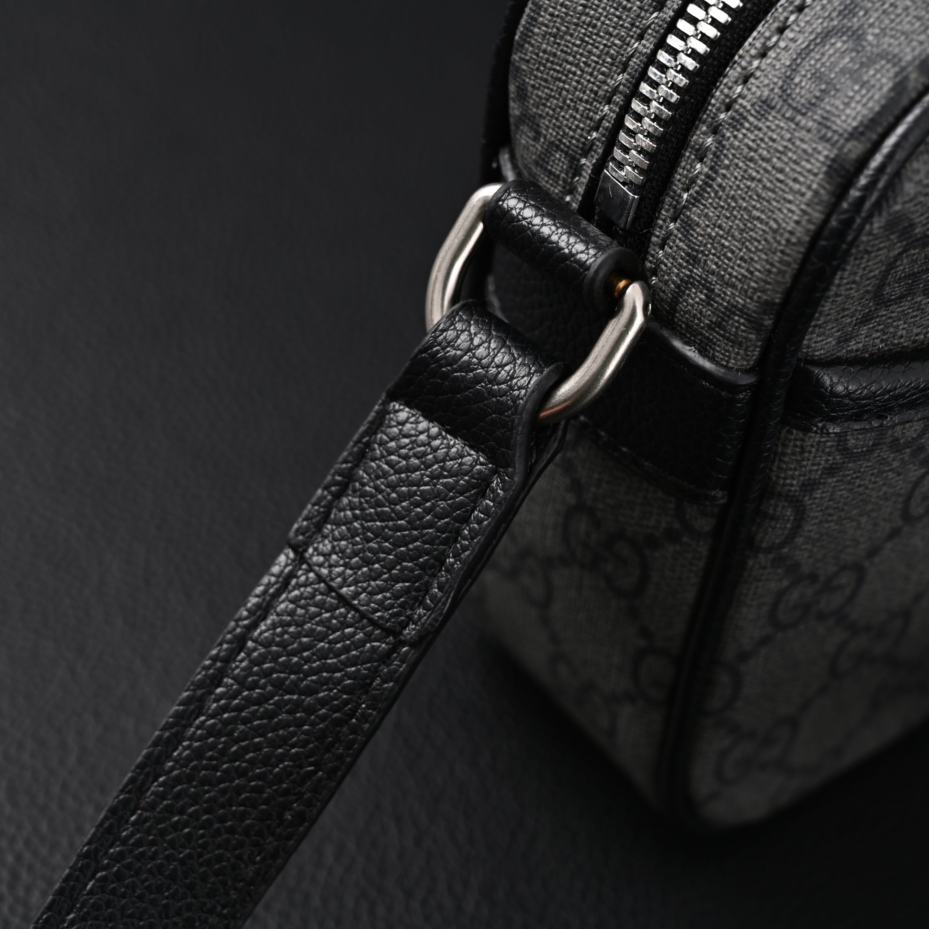Ophidia GG Supreme Belt Bag  Black/Grey Monogram