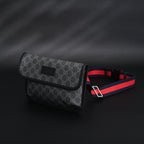 Ophidia GG Supreme Belt Bag  Black/Grey with Web Strap
