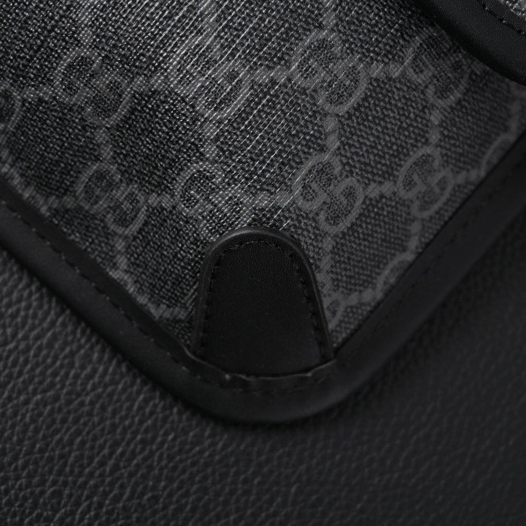 Ophidia GG Supreme Belt Bag  Black/Grey with Web Strap