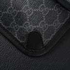 Ophidia GG Supreme Belt Bag  Black/Grey with Web Strap