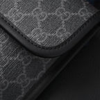 Ophidia GG Supreme Belt Bag  Black/Grey with Web Strap