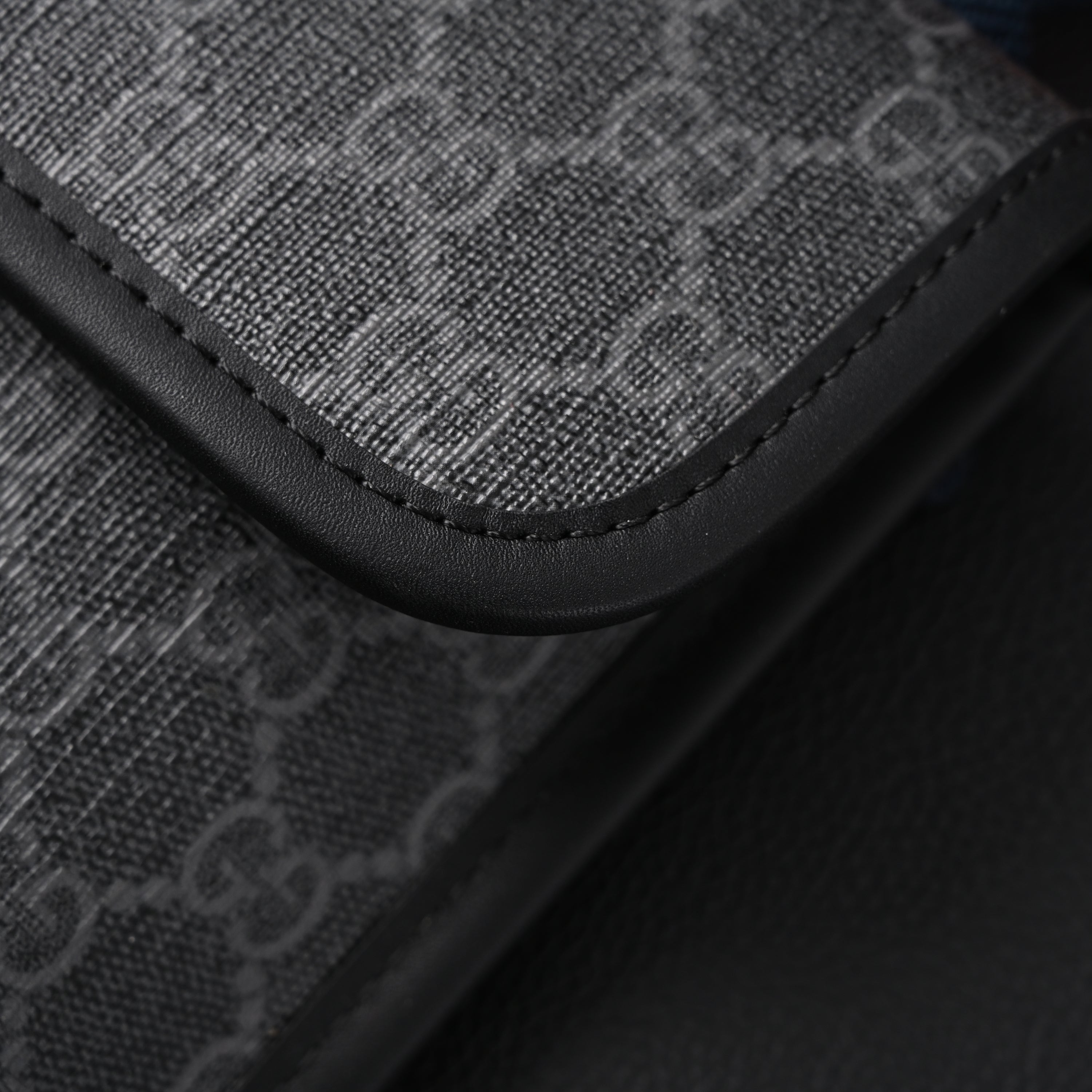 Ophidia GG Supreme Belt Bag  Black/Grey with Web Strap