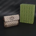Ophidia GG Supreme Mini Belt Bag  Beige/Ebony with Web Stripe