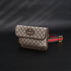Ophidia GG Supreme Mini Belt Bag  Beige/Ebony with Web Stripe