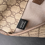 Ophidia GG Supreme Mini Belt Bag  Beige/Ebony with Web Stripe