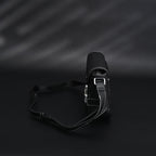 Saddle Crossbody Bag  Black Grained Calfskin with Silver-Tone Hardware