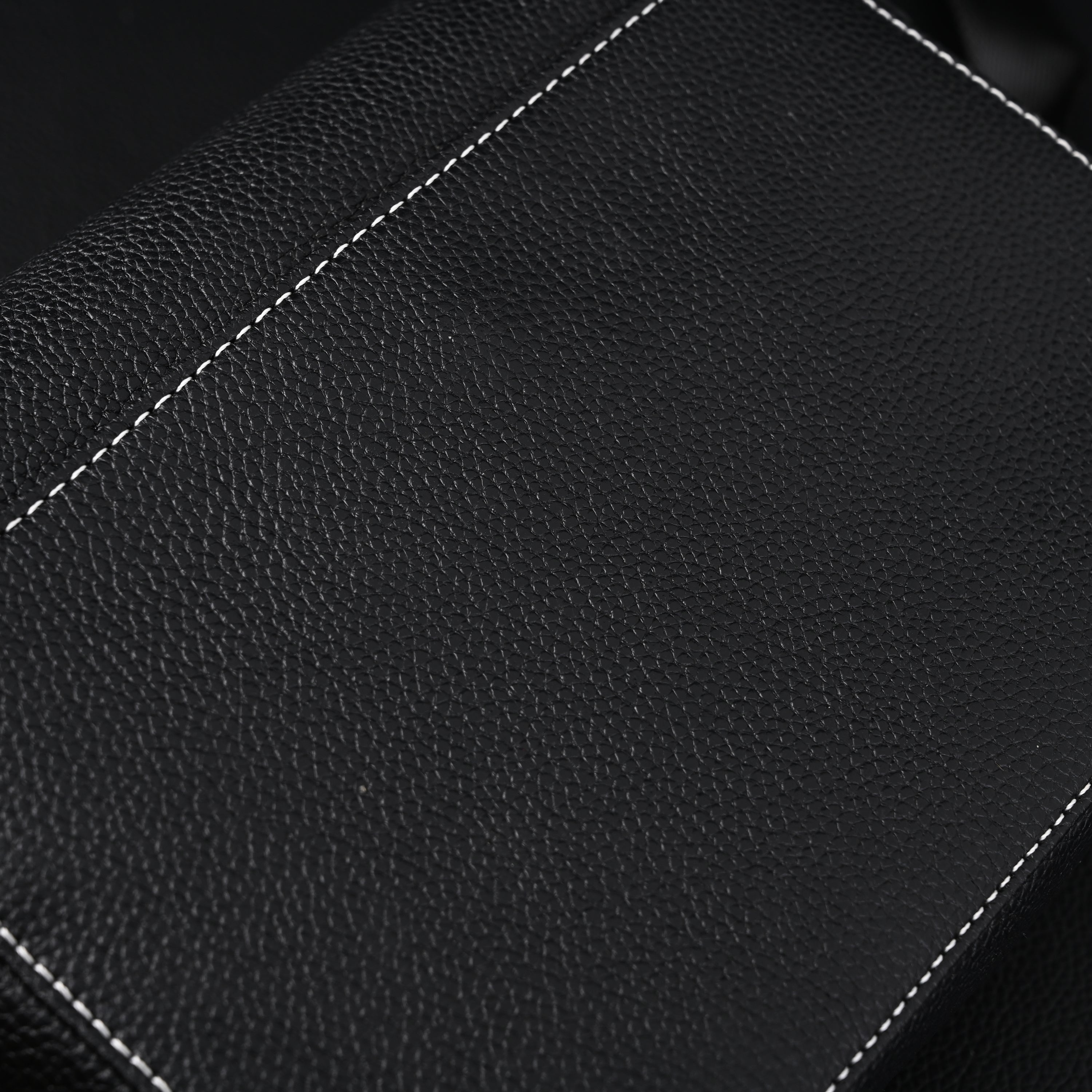 Saddle Crossbody Bag  Black Grained Calfskin with Silver-Tone Hardware